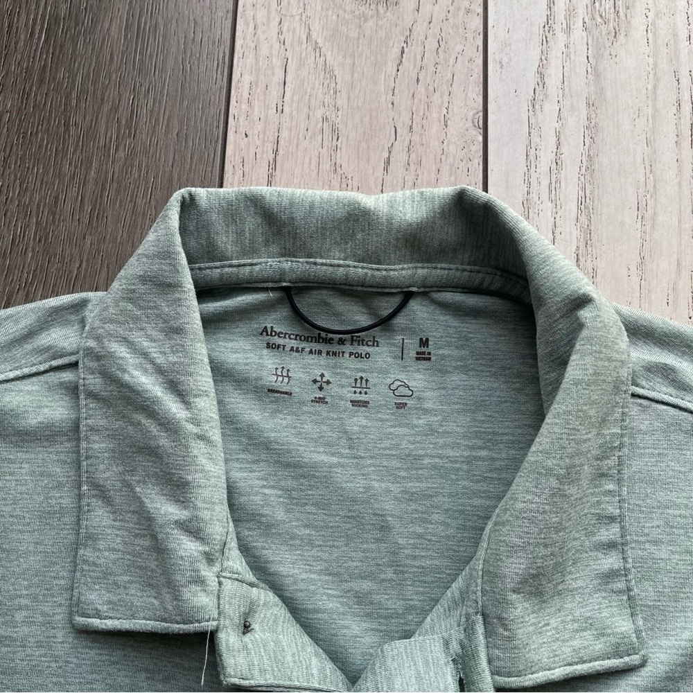 Abercrombie & Fitch Men's Green Polo Shirt - Picture 2 of 2